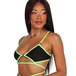 OhYes Clothing Neon In My Veins Wrap Around Top