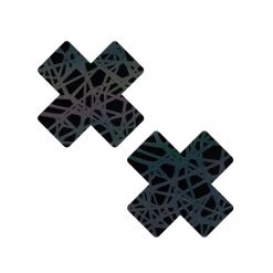 Neva Nude Trippy Drip Reflective Cross Pasties Accessories