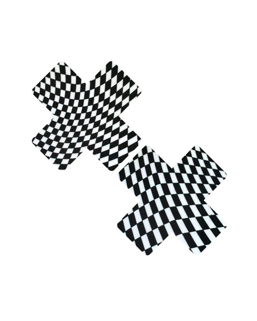 Neva Nude Trippy Checkered Cross Pasties 3 Neva Nude Trippy Checkered Cross Pasties