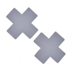 Neva Nude White Reflective Cross Pasties Trending Now