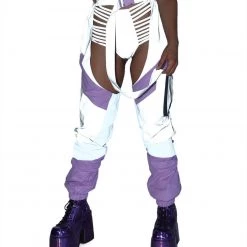 Hot & Delicious Black Bead Now U See Me Reflective Chaps Clothing