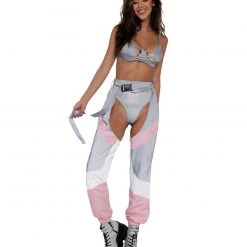 Hot & Delicious Black Bead Now U See Me Reflective Chaps Clothing