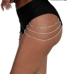 OhYes Starry Nights Rhinestone-Studded Chain Hi-Waist Bottoms