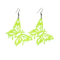 Accessories One Stop Rave Neon Fantasies Butterfly Earrings