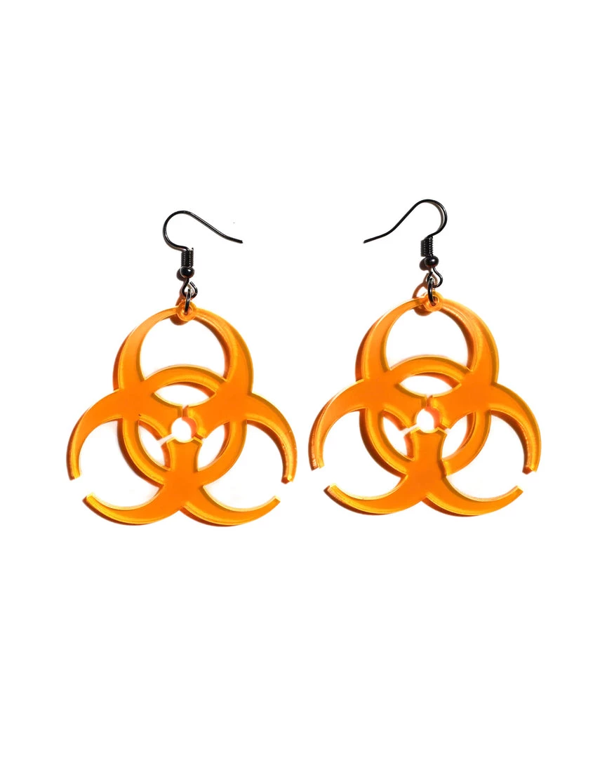 One Stop Rave Biohazard Earrings Accessories 4 One Stop Rave Biohazard Earrings Accessories