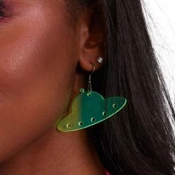 Accessories One Stop Rave Spaceship Trip Earrings