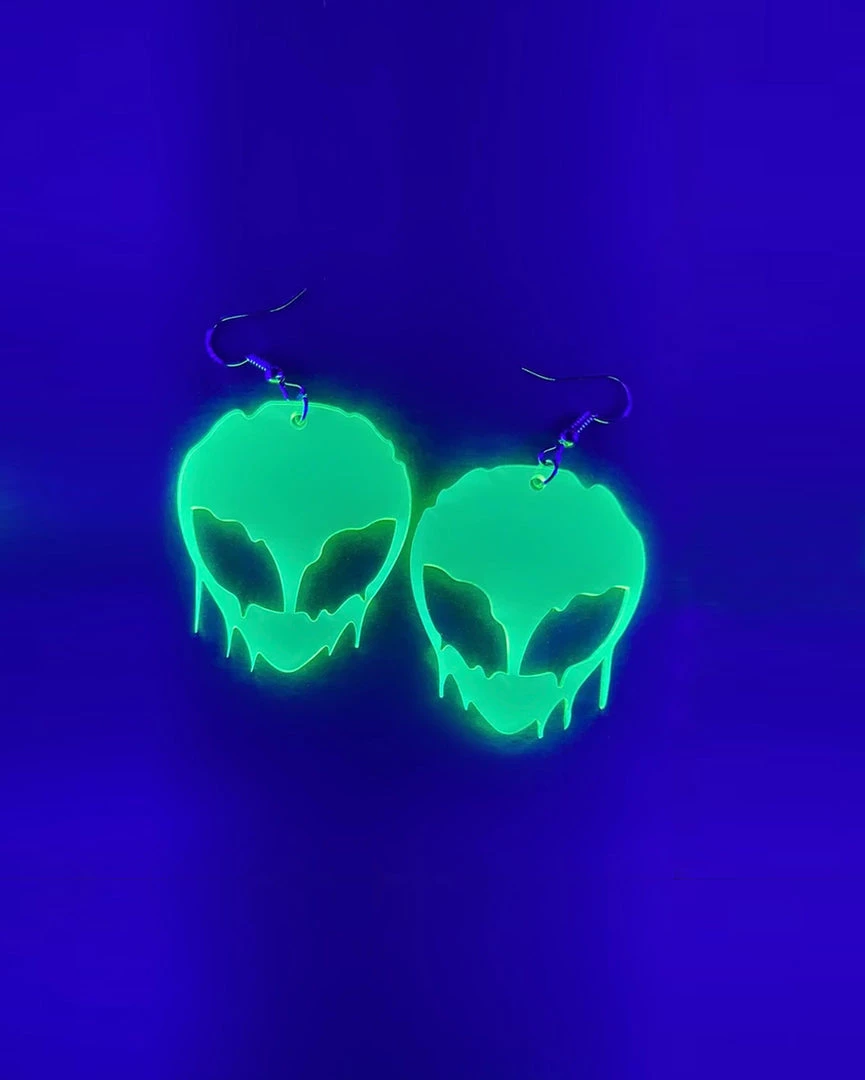 Accessories One Stop Rave Alien Melt Earrings 3 Accessories One Stop Rave Alien Melt Earrings