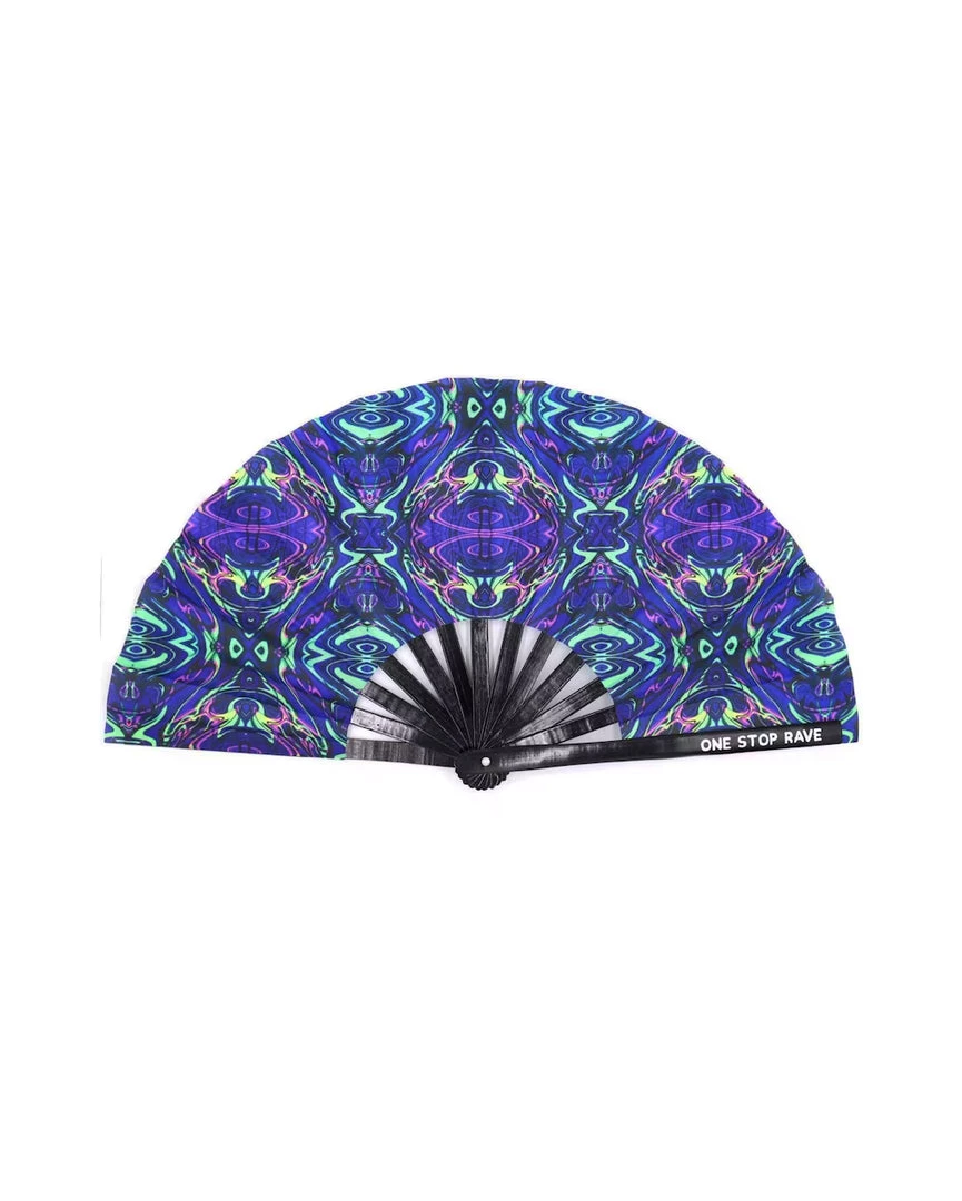 Accessories One Stop Rave UV Acid Melt Hand Fan 4 Accessories One Stop Rave UV Acid Melt Hand Fan