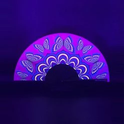 One Stop Rave UV Butterfly Trip Hand Fan