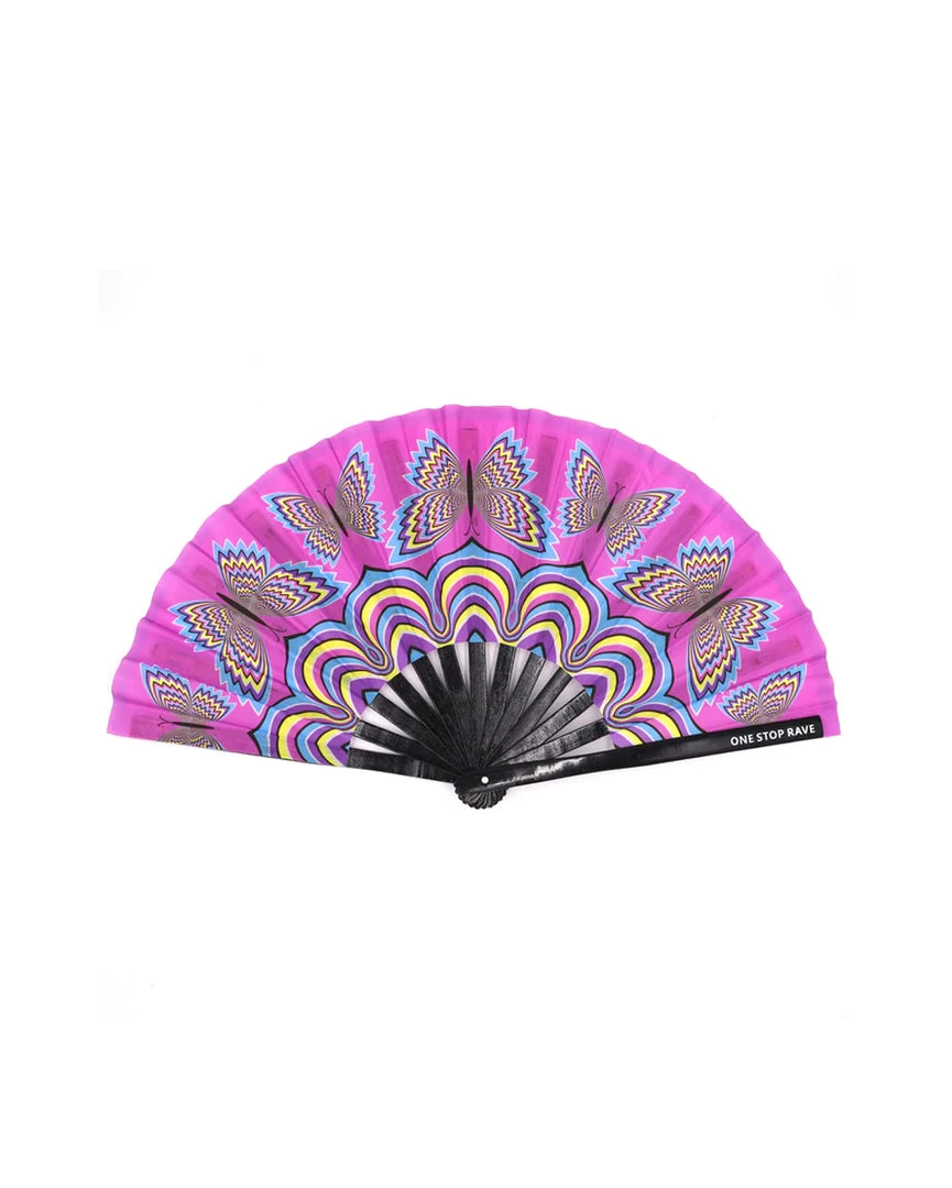One Stop Rave UV Butterfly Trip Hand Fan 4 One Stop Rave UV Butterfly Trip Hand Fan