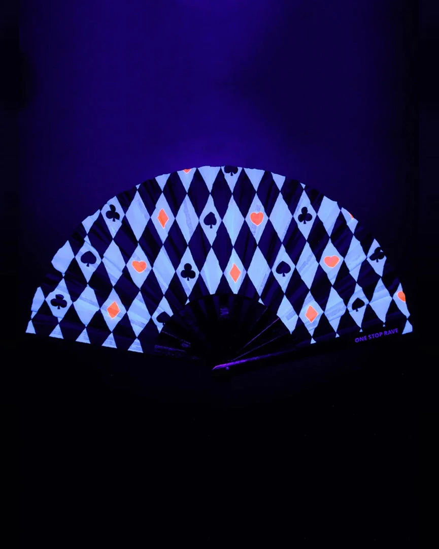 One Stop Rave UV Reactive House Of Cards Fan Accessories 3 One Stop Rave UV Reactive House Of Cards Fan Accessories