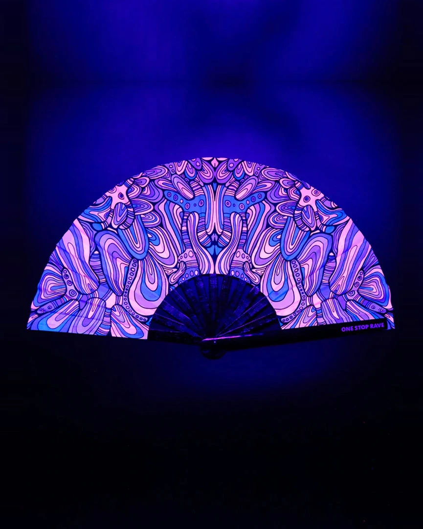 Accessories One Stop Rave UV Reactive Mind Bender Fan 3 Accessories One Stop Rave UV Reactive Mind Bender Fan
