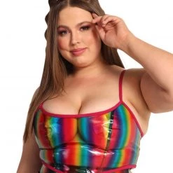 OhYes Over The Rainbow Vinyl Corset Top New Arrivals