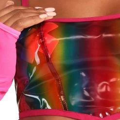 OhYes Over The Rainbow Vinyl Corset Top New Arrivals