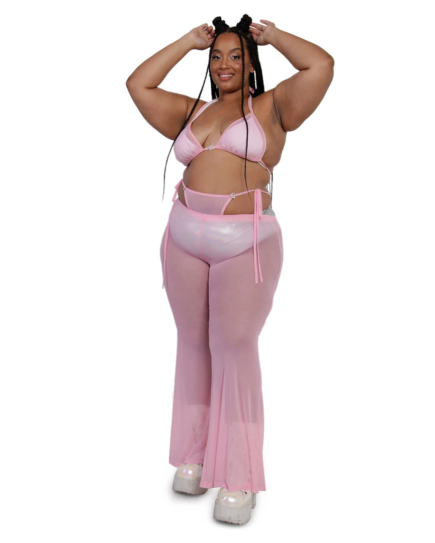 OhYes PLUR Cuteness Mesh Bell Bottoms 11 OhYes PLUR Cuteness Mesh Bell Bottoms