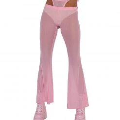 OhYes PLUR Cuteness Mesh Bell Bottoms