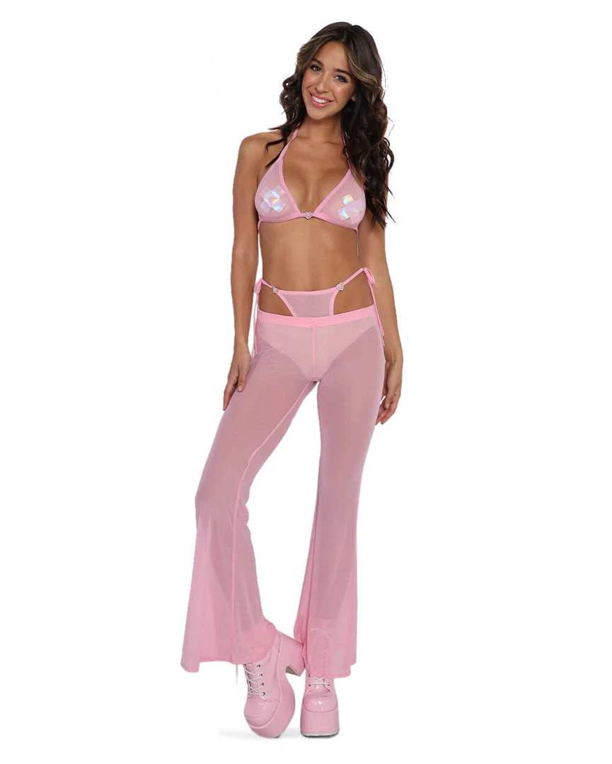OhYes PLUR Cuteness Mesh Bell Bottoms 5 OhYes PLUR Cuteness Mesh Bell Bottoms