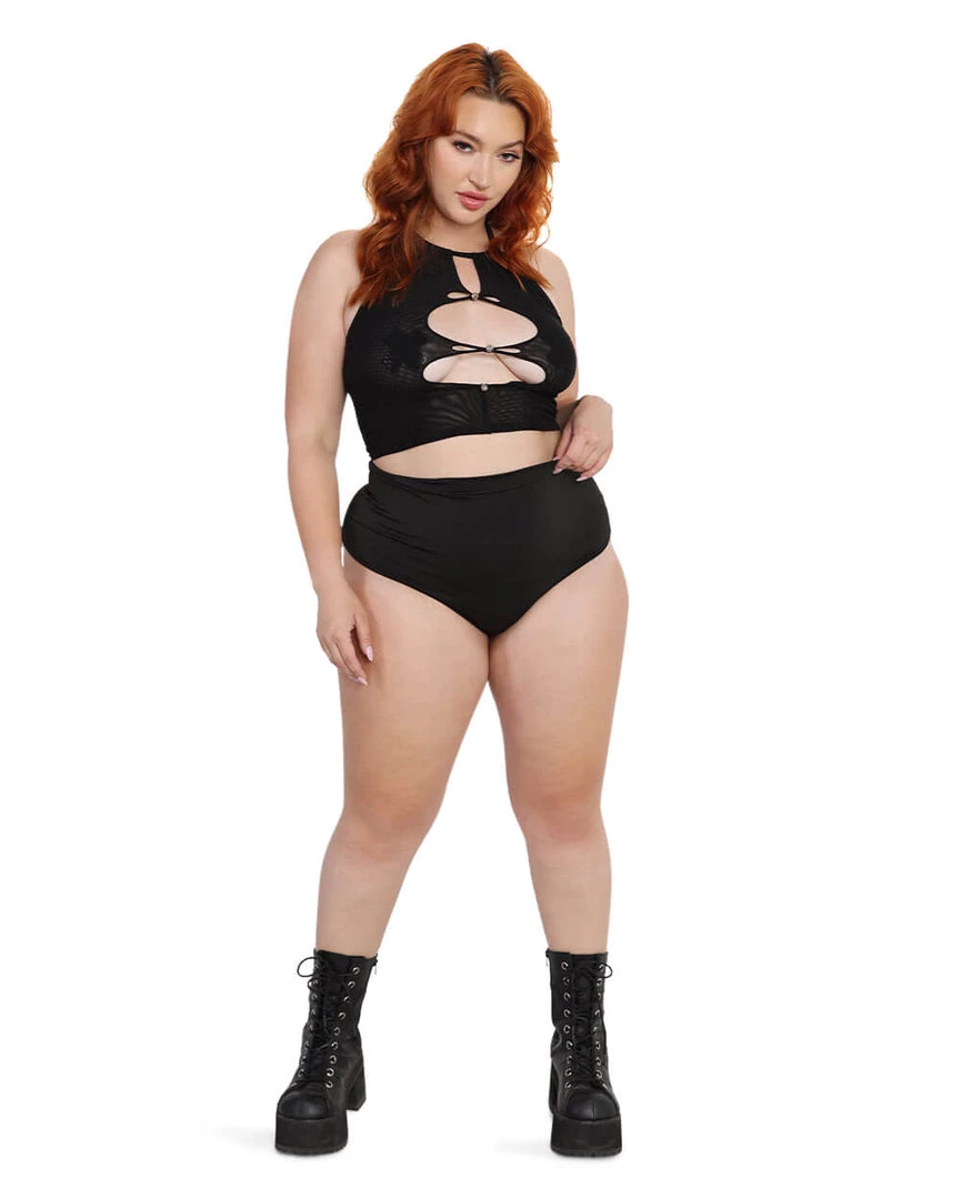 OhYes Push 2 Start Rhinestone Keyhole Crop Top 8 OhYes Push 2 Start Rhinestone Keyhole Crop Top