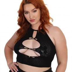 OhYes Push 2 Start Rhinestone Keyhole Crop Top 14 OhYes Push 2 Start Rhinestone Keyhole Crop Top