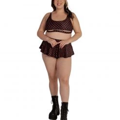 Dippin Daisies Clothing Paint It Red Heart Mini Skater Skirt