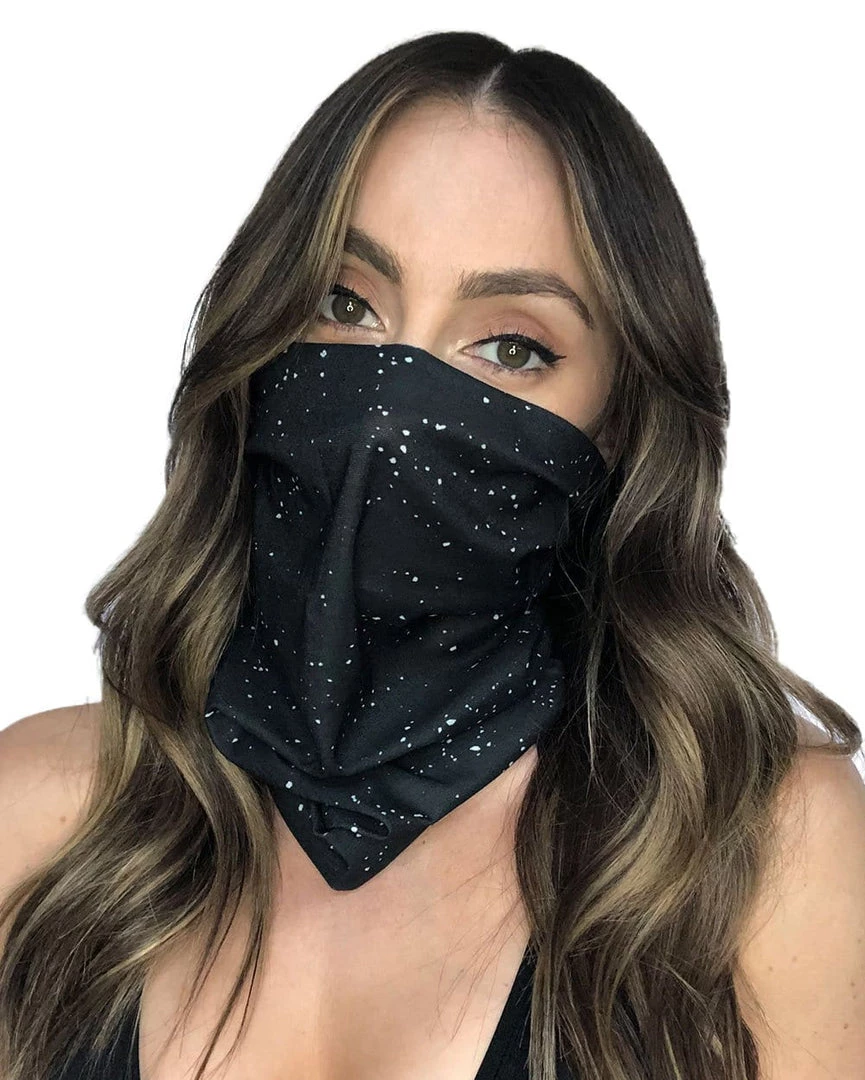 INTO THE AM Paint Splatter Black Seamless Mask Bandana Masks & Bandanas 4 INTO THE AM Paint Splatter Black Seamless Mask Bandana Masks & Bandanas