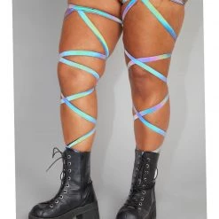 Andrew - Agent Pair Of Non-Slip Rainbow Reflective Leg Wraps 10 Andrew - Agent Pair Of Non-Slip Rainbow Reflective Leg Wraps