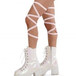 Andrew - Agent Plus Pair Of Non-Slip Baby Pink Glitter Leg Wraps