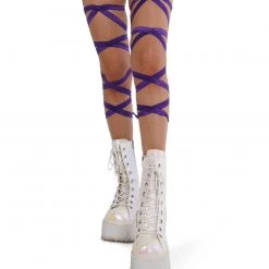 Andrew - Agent Pair Of Non-Slip Purple Leg Wraps