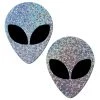 Pastease Silver Glitter Alien Pasties Accessories 2 Pastease Silver Glitter Alien Pasties Accessories