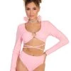 OhYes Pink Fairy O-Ring Strappy Top