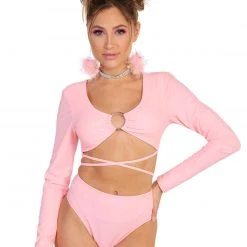 OhYes Pink Fairy O-Ring Strappy Top
