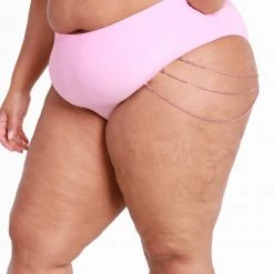 OhYes Clothing Pinkomatic Rhinestone-Studded Chain Hi-Waist Bottoms