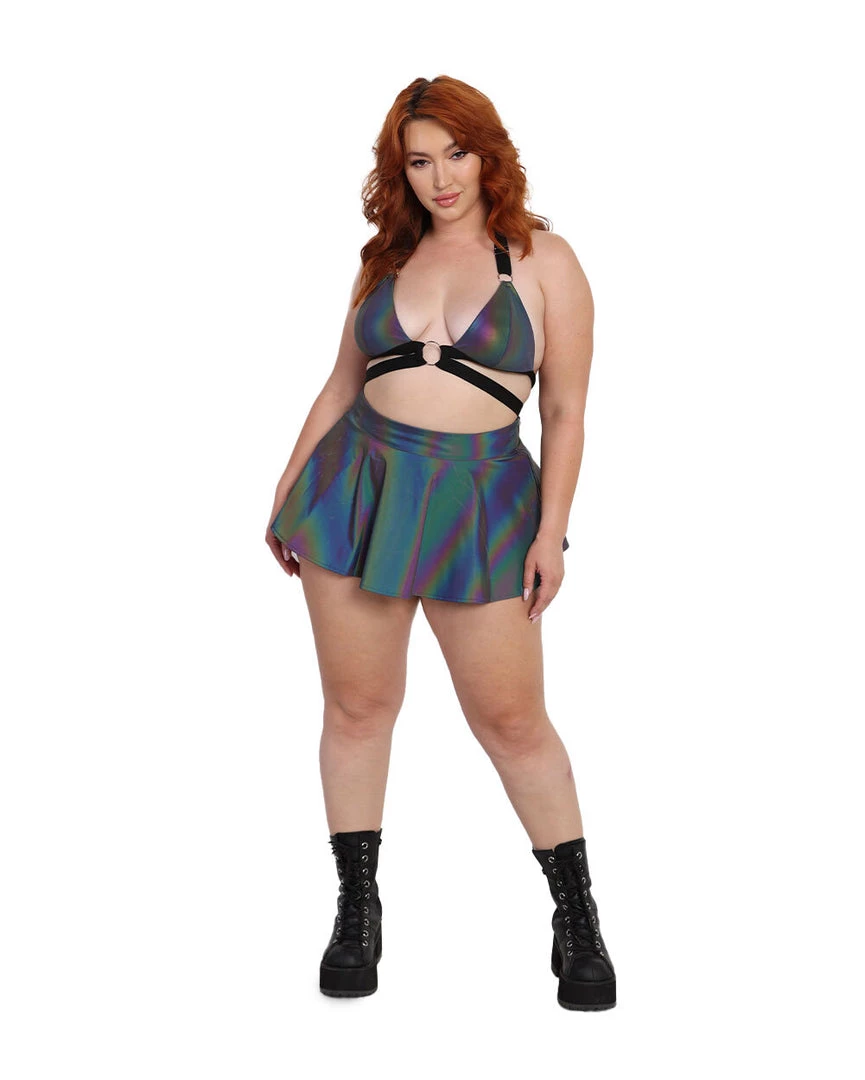 OhYes Pretty Flirty Reflective Skater Skirt Clothing 11 OhYes Pretty Flirty Reflective Skater Skirt Clothing