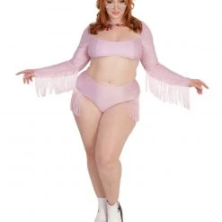 OhYes Princess PLUR Fringe Long Sleeve Crop Top Clothing 20 OhYes Princess PLUR Fringe Long Sleeve Crop Top Clothing