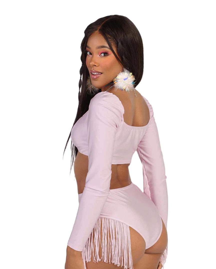 OhYes Princess PLUR Fringe Long Sleeve Crop Top Clothing 7 OhYes Princess PLUR Fringe Long Sleeve Crop Top Clothing