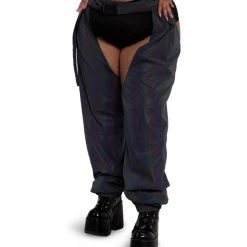 Hot & Delicious Black Bead Prism Fairy Reflective Chaps