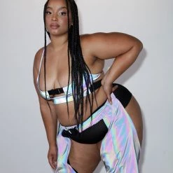 Hot & Delicious Black Bead Prism Fairy Reflective Chaps