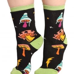 JY Designs And Creations Psockadelic Shrooms Socks