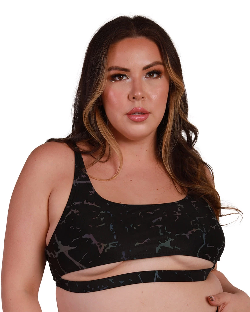 Dippin Daisies Tops Psychedelic Chick Reflective Cut Out Top 8 Dippin Daisies Tops Psychedelic Chick Reflective Cut Out Top