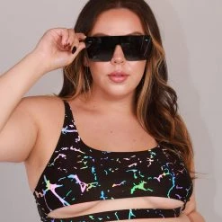 Dippin Daisies Tops Psychedelic Chick Reflective Cut Out Top 15 Dippin Daisies Tops Psychedelic Chick Reflective Cut Out Top