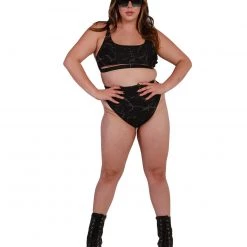 Dippin Daisies Psychedelic Chick Reflective High Cut Booty Shorts 30 Dippin Daisies Psychedelic Chick Reflective High Cut Booty Shorts