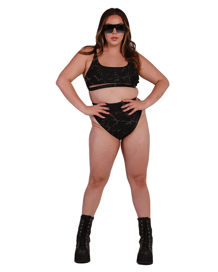 Dippin Daisies Psychedelic Chick Reflective High Cut Booty Shorts 16 Dippin Daisies Psychedelic Chick Reflective High Cut Booty Shorts