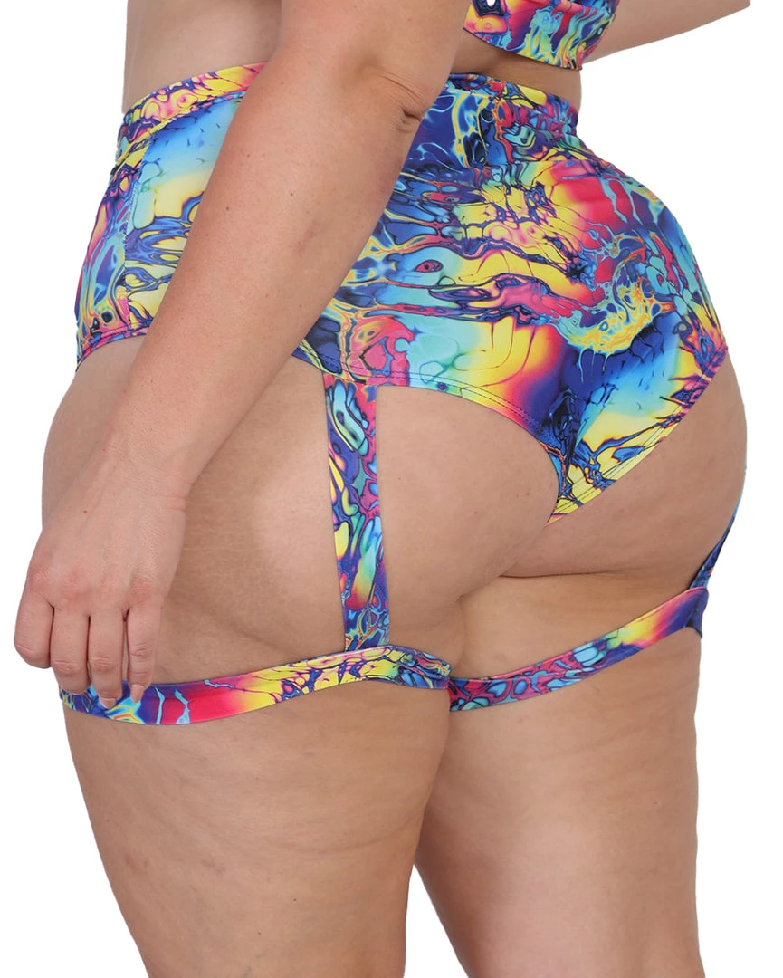 Day G Psychedelic Groove Harness Booty Shorts Bottoms 11 Day G Psychedelic Groove Harness Booty Shorts Bottoms