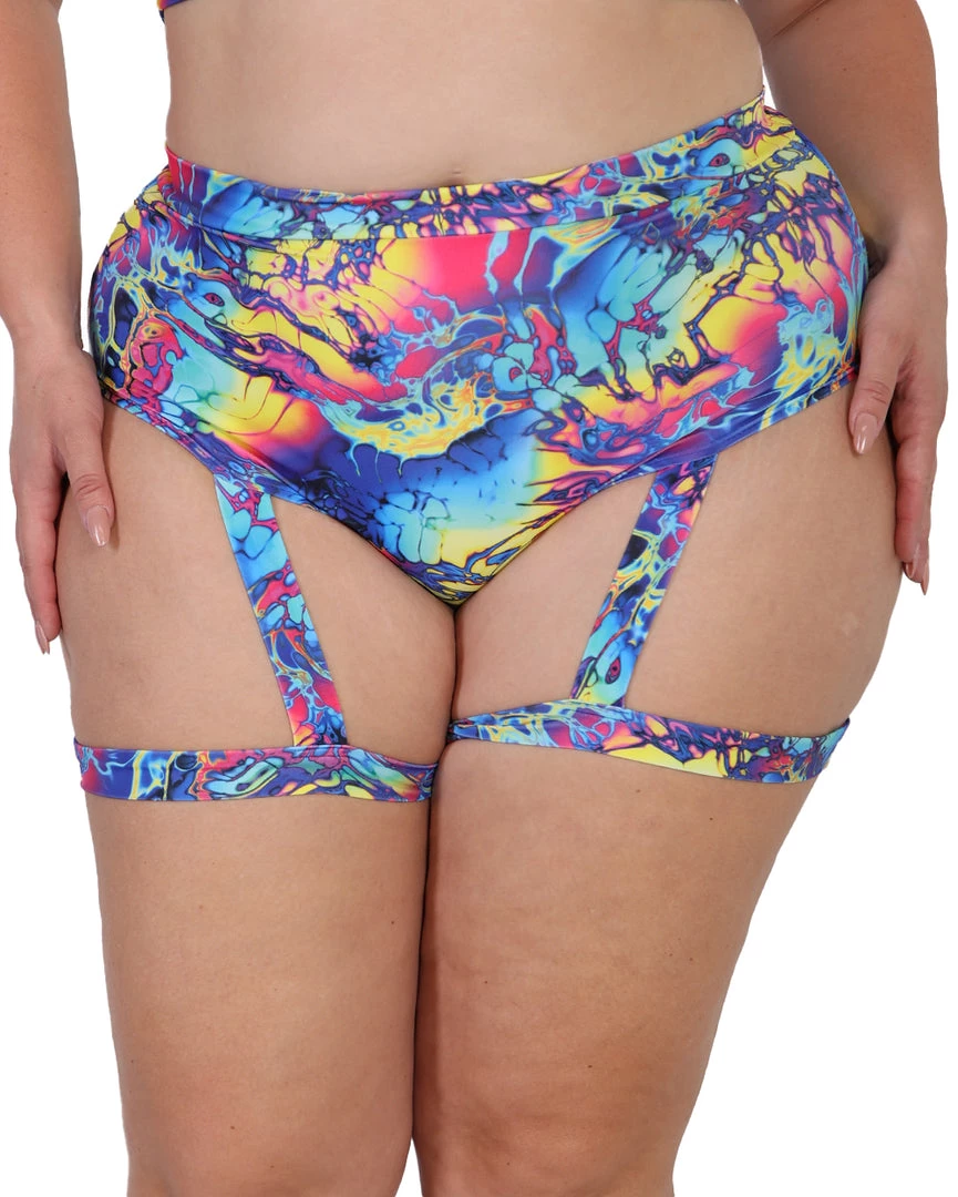 Day G Psychedelic Groove Harness Booty Shorts Bottoms 8 Day G Psychedelic Groove Harness Booty Shorts Bottoms