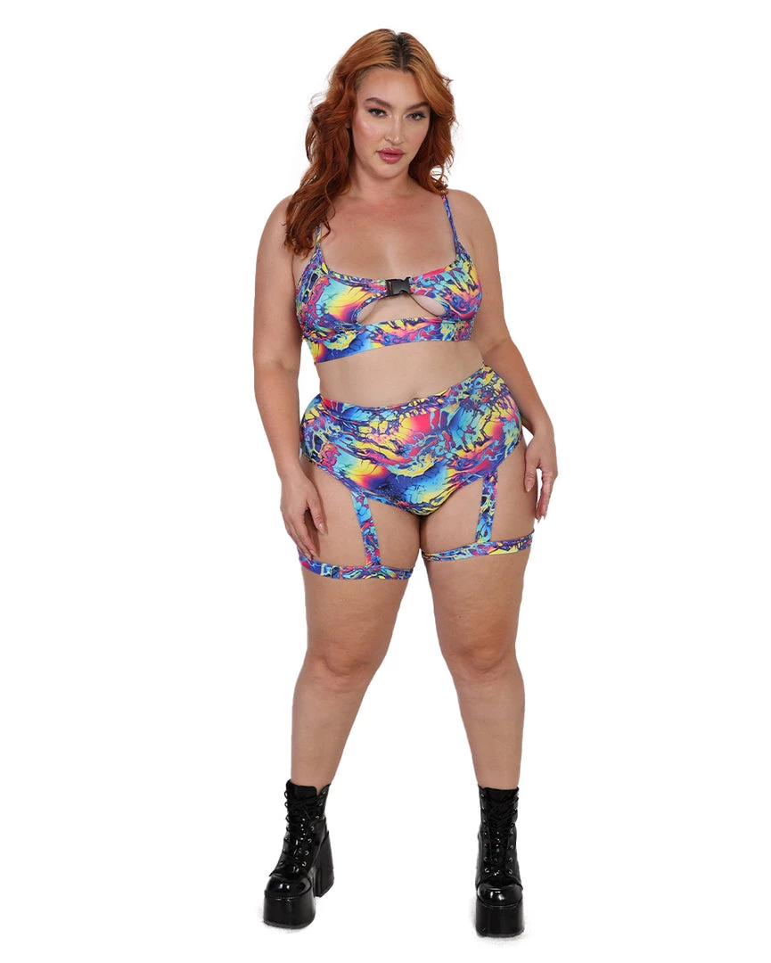 Day G Psychedelic Groove Harness Booty Shorts Bottoms 10 Day G Psychedelic Groove Harness Booty Shorts Bottoms