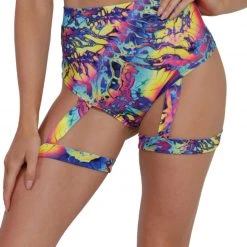 Day G Psychedelic Groove Harness Booty Shorts Bottoms