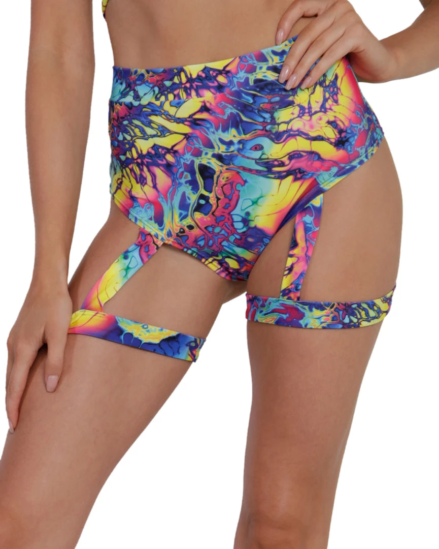 Day G Psychedelic Groove Harness Booty Shorts Bottoms 3 Day G Psychedelic Groove Harness Booty Shorts Bottoms