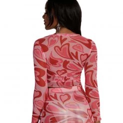 Rock & Rose Tops Queen Of Hearts Mesh Long Sleeve Top 9 Rock & Rose Tops Queen Of Hearts Mesh Long Sleeve Top