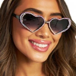 Lucent Product Inc. Queen Of Hearts Rhinestone-Studded Sunglasses 8 Lucent Product Inc. Queen Of Hearts Rhinestone-Studded Sunglasses