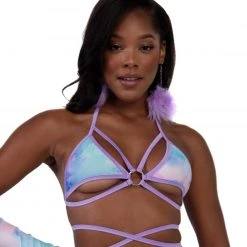 Rolita Couture Pastel Tie-Dye Butterfly Kisses Wrap Top